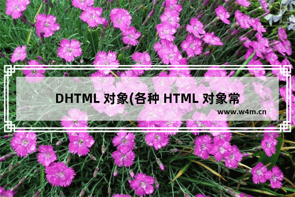 DHTML 对象(各种 HTML 对象常用属性)