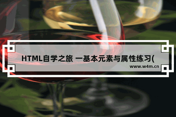 HTML自学之旅 一基本元素与属性练习(自写代码)