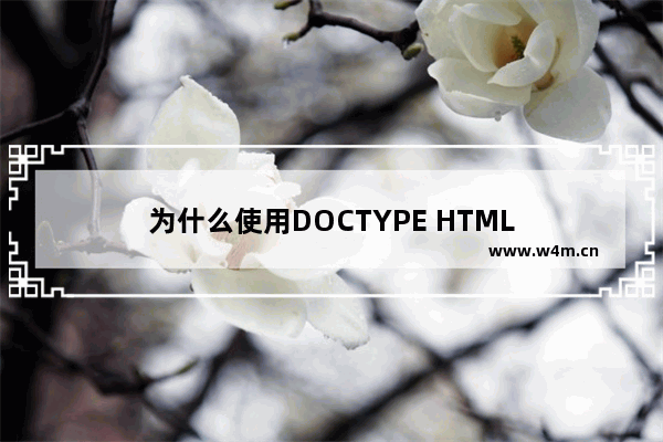 为什么使用DOCTYPE HTML