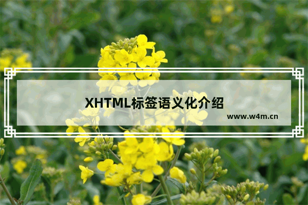 XHTML标签语义化介绍