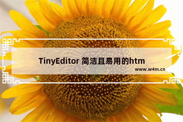 TinyEditor 简洁且易用的html所见即所得编辑器