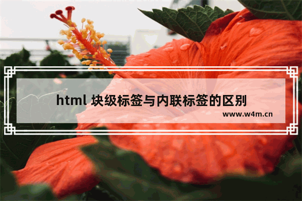 html 块级标签与内联标签的区别