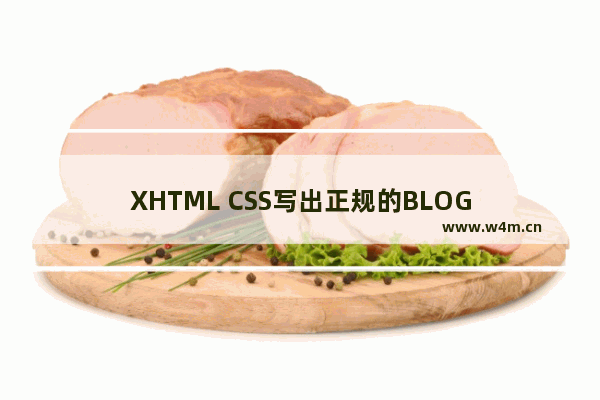 XHTML CSS写出正规的BLOG