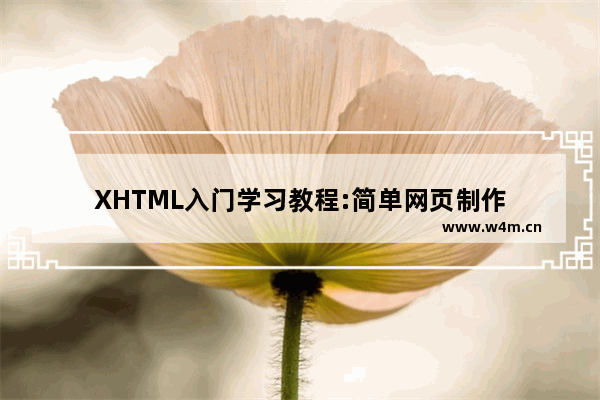 XHTML入门学习教程:简单网页制作