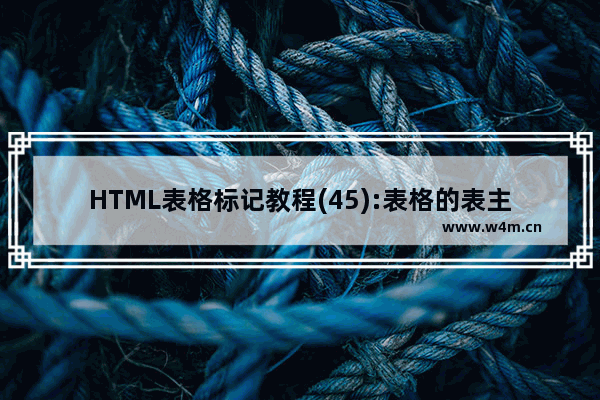 HTML表格标记教程(45):表格的表主体标记