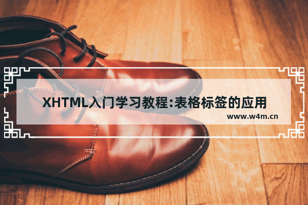 XHTML入门学习教程:表格标签的应用