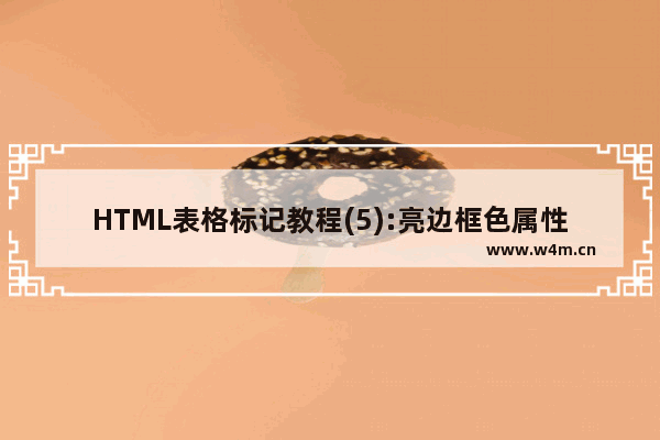 HTML表格标记教程(5):亮边框色属性BORDERCOLORLIGHT