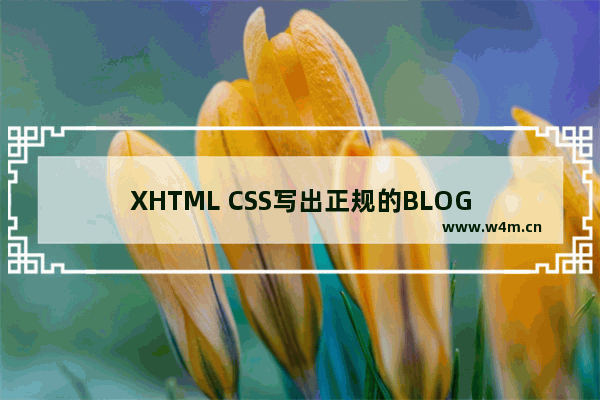 XHTML CSS写出正规的BLOG