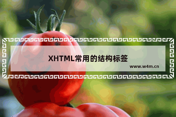 XHTML常用的结构标签