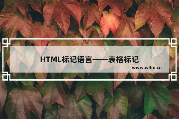 HTML标记语言——表格标记