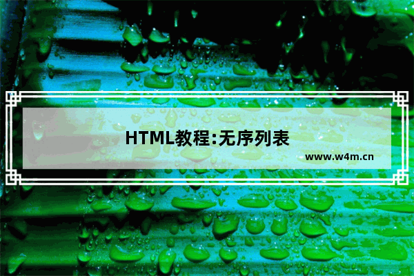 HTML教程:无序列表