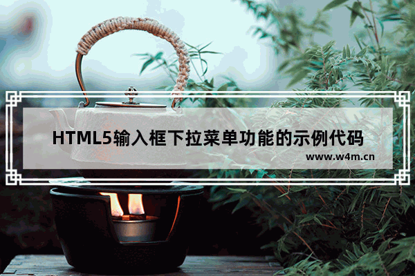 HTML5输入框下拉菜单功能的示例代码