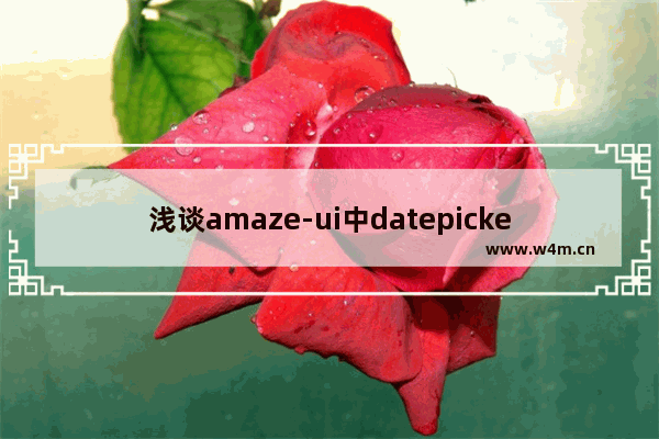 浅谈amaze-ui中datepicker和datetimepicker注意的几点