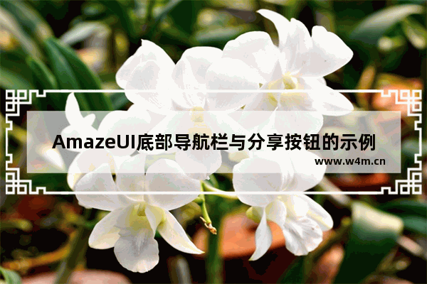 AmazeUI底部导航栏与分享按钮的示例代码