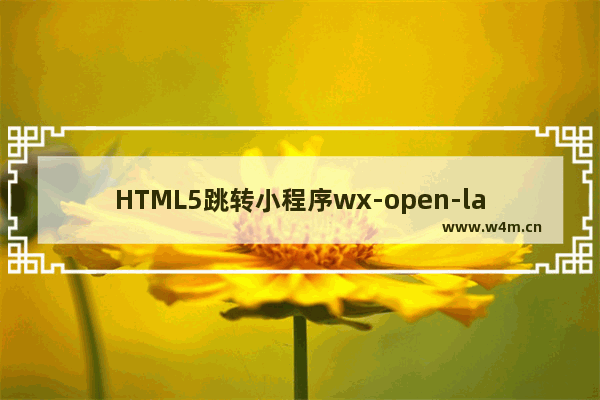 HTML5跳转小程序wx-open-launch-weapp的示例代码