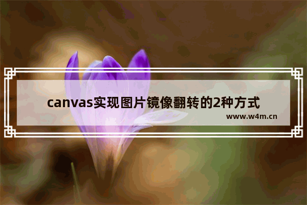 canvas实现图片镜像翻转的2种方式