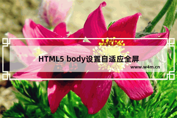 HTML5 body设置自适应全屏