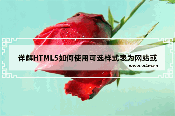 详解HTML5如何使用可选样式表为网站或应用添加黑暗模式