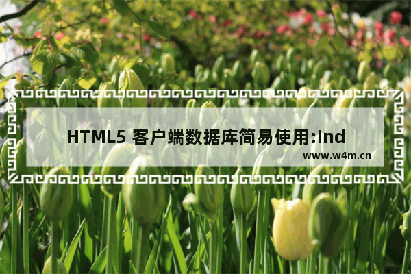 HTML5 客户端数据库简易使用:IndexedDB