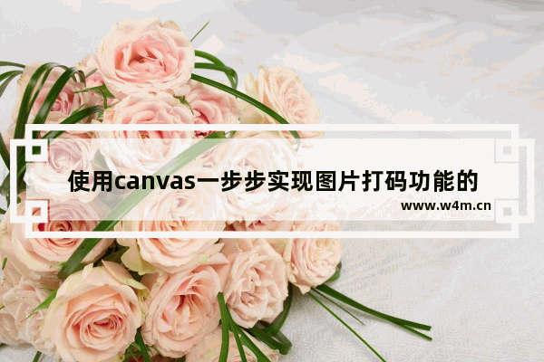 使用canvas一步步实现图片打码功能的方法