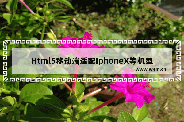 Html5移动端适配IphoneX等机型的方法