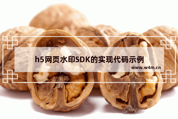 h5网页水印SDK的实现代码示例