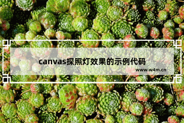 canvas探照灯效果的示例代码