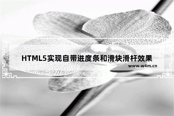 HTML5实现自带进度条和滑块滑杆效果