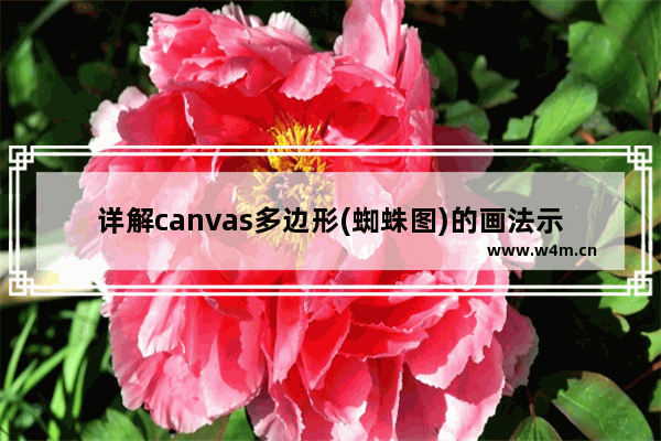 详解canvas多边形(蜘蛛图)的画法示例