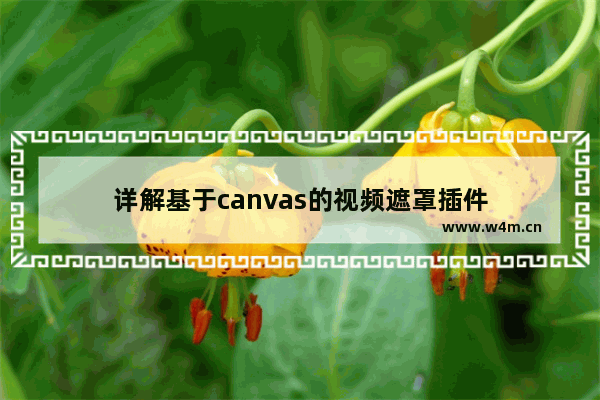 详解基于canvas的视频遮罩插件