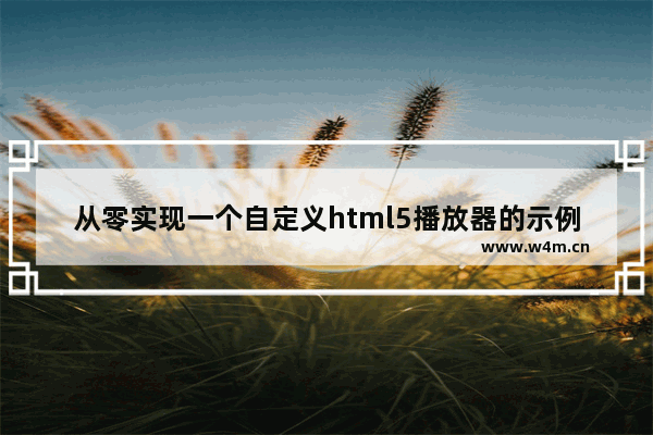 从零实现一个自定义html5播放器的示例代码