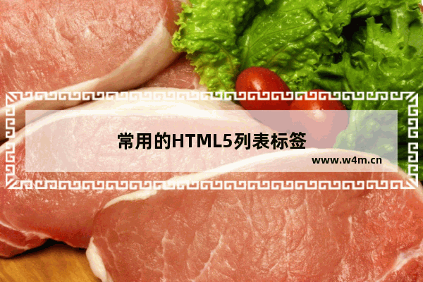 常用的HTML5列表标签