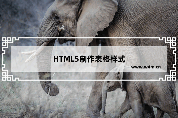 HTML5制作表格样式