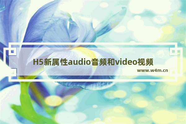 H5新属性audio音频和video视频的控制详解 推荐