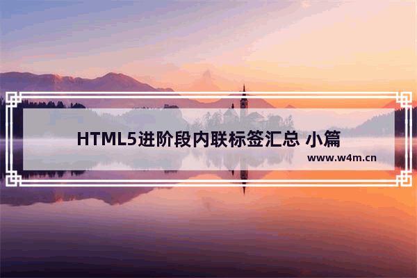 HTML5进阶段内联标签汇总 小篇