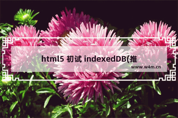 html5 初试 indexedDB(推荐)