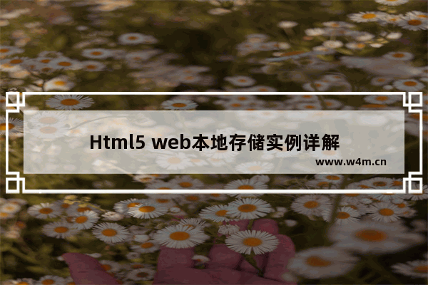 Html5 web本地存储实例详解