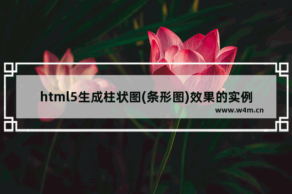 html5生成柱状图(条形图)效果的实例代码