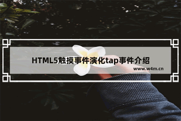 HTML5触摸事件演化tap事件介绍