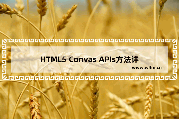 HTML5 Convas APIs方法详解