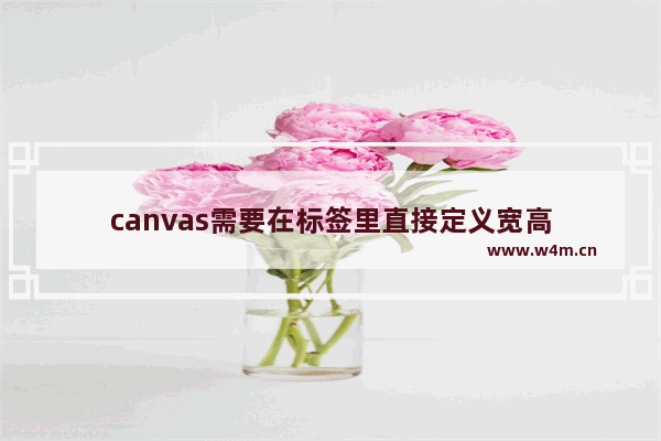 canvas需要在标签里直接定义宽高