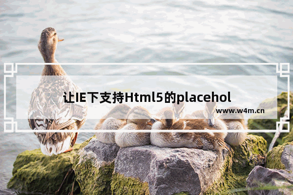 让IE下支持Html5的placeholder属性的插件