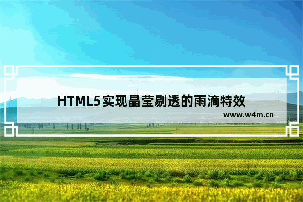 HTML5实现晶莹剔透的雨滴特效