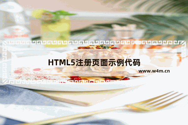 HTML5注册页面示例代码