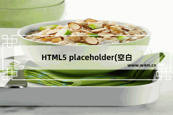 HTML5 placeholder(空白提示)属性介绍