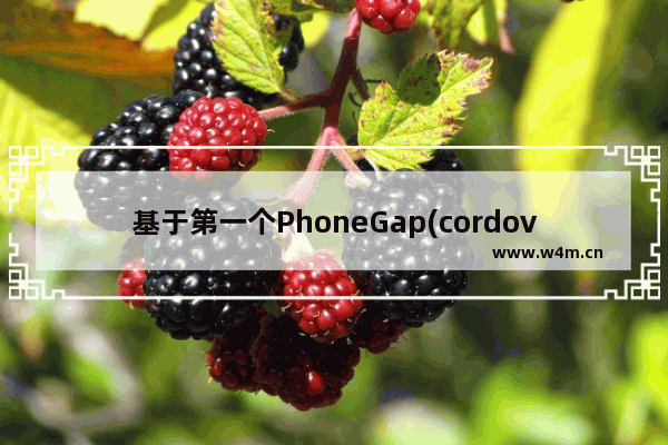 基于第一个PhoneGap(cordova)的应用详解