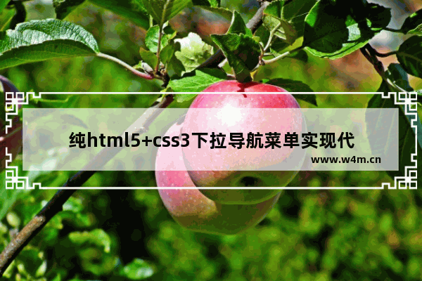 纯html5+css3下拉导航菜单实现代码