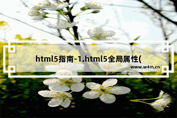 html5指南-1.html5全局属性(html5 global attributes)深入理解