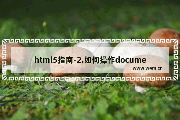 html5指南-2.如何操作document metadata