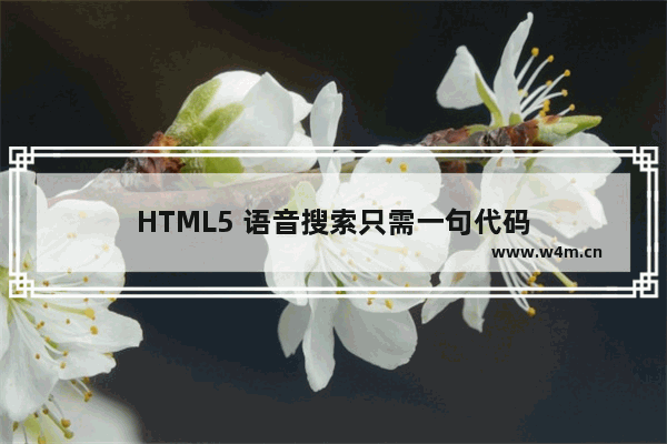 HTML5 语音搜索只需一句代码